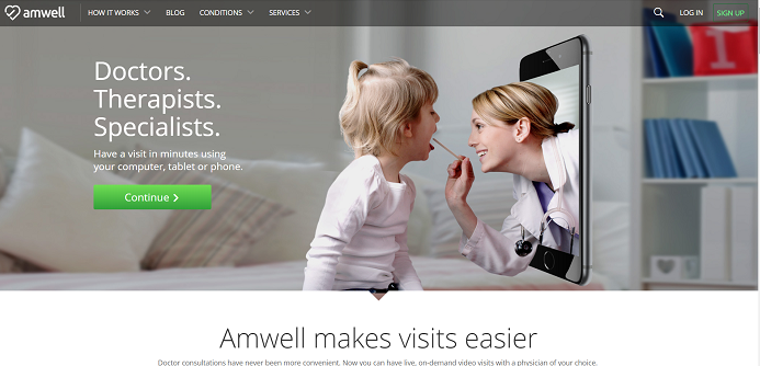 Amwell online doctor service