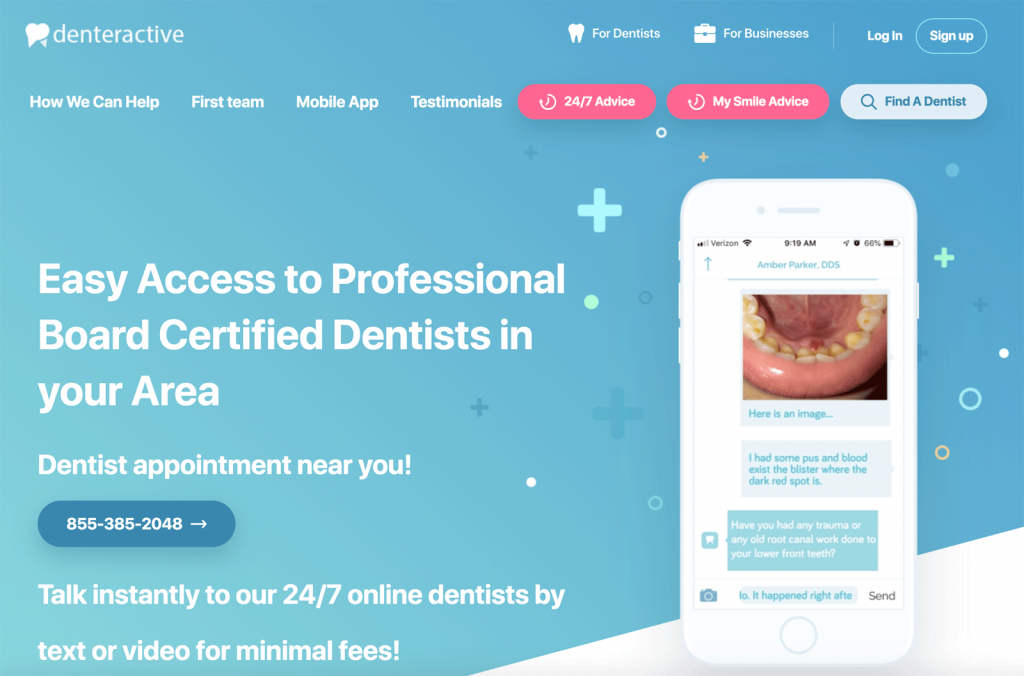 Denteractive homepage