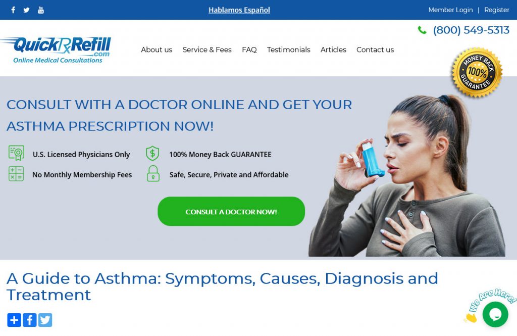 QuickRxRefill-Asthma Page